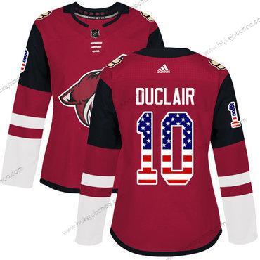 Adidas Žena Arizona Coyotes #10 Anthony Duclair Červené Domácí Autentické USA Flag Sešitý NHL Dres