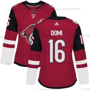 Adidas Žena Arizona Coyotes #16 Max Domi Červené Domácí Autentické Sešitý NHL Dres