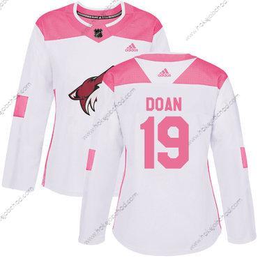 Adidas Žena Arizona Coyotes #19 Shane Doan Bílý Růžový Autentické Sešitý NHL Dres