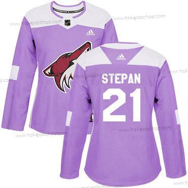 Adidas Žena Arizona Coyotes #21 Derek Stepan Nachový Autentické Bojuje proti rakovině Sešitý NHL Dres