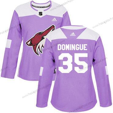 Adidas Žena Arizona Coyotes #35 Louis Domingue Nachový Autentické Bojuje proti rakovině Sešitý NHL Dres