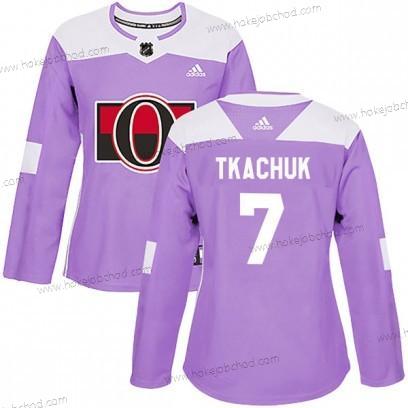 Adidas Žena Autentické Ottawa Senators #7 Brady Tkachuk Bojuje proti rakovině Tréninkový Nachový Dres