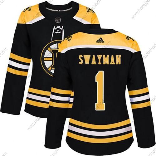 Adidas Žena Boston Bruins #1 Jeremy Swayman Černá Autentické Domácí Dres