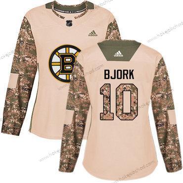 Adidas Žena Boston Bruins #10 Anders Bjork Camo Autentické 2017 Veterans Day Sešitý NHL Dres