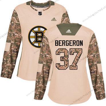 Adidas Žena Boston Bruins #37 Patrice Bergeron Camo Autentické 2017 Veterans Day Sešitý NHL Dres