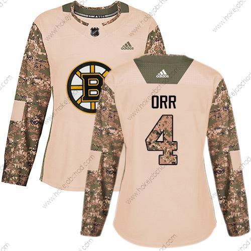 Adidas Žena Boston Bruins #4 Bobby Orr Camo Autentické 2017 Veterans Day Sešitý NHL Dres