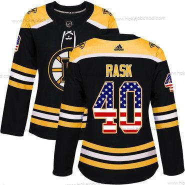 Adidas Žena Boston Bruins #40 Tuukka Rask Černá Domácí Autentické USA Flag Sešitý NHL Dres