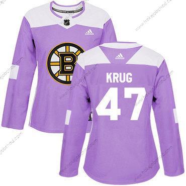 Adidas Žena Boston Bruins #47 Torey Krug Nachový Autentické Bojuje proti rakovině Sešitý NHL Dres