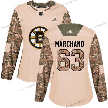 Adidas Žena Boston Bruins #63 Brad Marchand Camo Autentické 2017 Veterans Day Sešitý NHL Dres