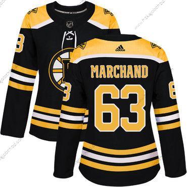 Adidas Žena Boston Bruins #63 Brad Marchand Černá Domácí Autentické Sešitý NHL Dres