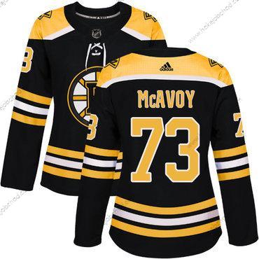 Adidas Žena Boston Bruins #73 Charlie Mcavoy Černá Domácí Autentické Sešitý NHL Dres