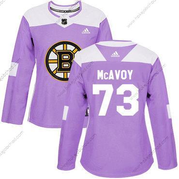 Adidas Žena Boston Bruins #73 Charlie Mcavoy Nachový Autentické Bojuje proti rakovině Sešitý NHL Dres