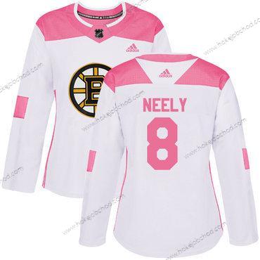 Adidas Žena Boston Bruins #8 Cam Neely Bílý Růžový Autentické Sešitý NHL Dres