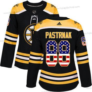 Adidas Žena Boston Bruins #88 David Pastrnak Černá Domácí Autentické USA Flag Sešitý NHL Dres