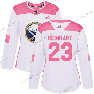 Adidas Žena Buffalo Sabres #23 Sam Reinhart Bílý Růžový Autentické Sešitý NHL Dres