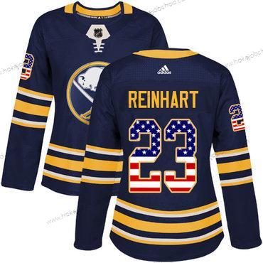 Adidas Žena Buffalo Sabres #23 Sam Reinhart Námořnictvo Modrý Domácí Autentické USA Flag Sešitý NHL Dres