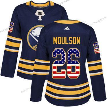 Adidas Žena Buffalo Sabres #26 Matt Moulson Námořnictvo Modrý Domácí Autentické USA Flag Sešitý NHL Dres