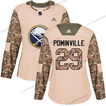 Adidas Žena Buffalo Sabres #29 Jason Pominville Camo Autentické 2017 Veterans Day Sešitý NHL Dres