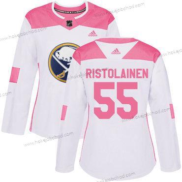 Adidas Žena Buffalo Sabres #55 Rasmus Ristolainen Bílý Růžový Autentické Sešitý NHL Dres