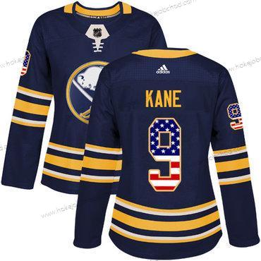 Adidas Žena Buffalo Sabres #9 Evander Kane Námořnictvo Modrý Domácí Autentické USA Flag Sešitý NHL Dres