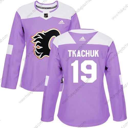 Adidas Žena Calgary Flames #19 Matthew Tkachuk Nachový Autentické Bojuje proti rakovině Sešitý NHL Dres