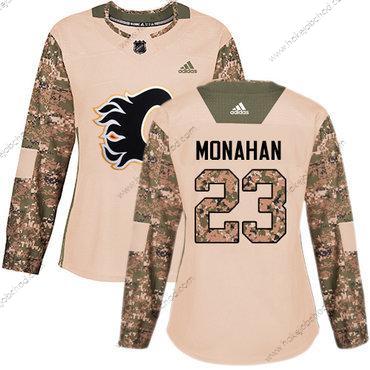 Adidas Žena Calgary Flames #23 Sean Monahan Camo Autentické 2017 Veterans Day Sešitý NHL Dres