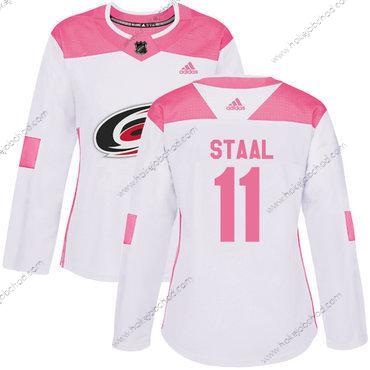 Adidas Žena Carolina Hurricanes #11 Jordan Staal Bílý Růžový Autentické Sešitý NHL Dres