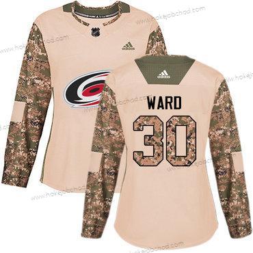 Adidas Žena Carolina Hurricanes #30 Cam Ward Camo Autentické 2017 Veterans Day Sešitý NHL Dres