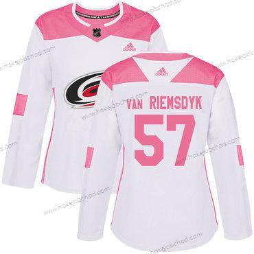 Adidas Žena Carolina Hurricanes #57 Trevor Van Riemsdyk Bílý Růžový Autentické Sešitý NHL Dres