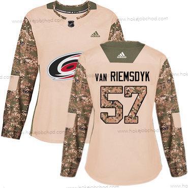 Adidas Žena Carolina Hurricanes #57 Trevor Van Riemsdyk Camo Autentické 2017 Veterans Day Sešitý NHL Dres