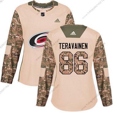 Adidas Žena Carolina Hurricanes #86 Teuvo Teravainen Camo Autentické 2017 Veterans Day Sešitý NHL Dres