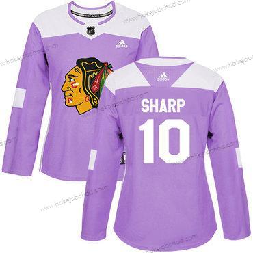 Adidas Žena Chicago Blackhawks #10 Patrick Sharp Nachový Autentické Bojuje proti rakovině Sešitý NHL Dres