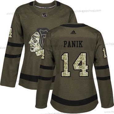 Adidas Žena Chicago Blackhawks #14 Richard Panik Zelená Salute to Service Sešitý NHL Dres