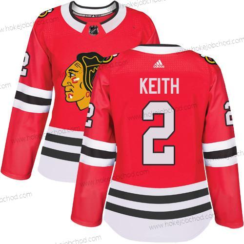 Adidas Žena Chicago Blackhawks #2 Duncan Keith Červené Domácí Autentické Sešitý NHL Dres