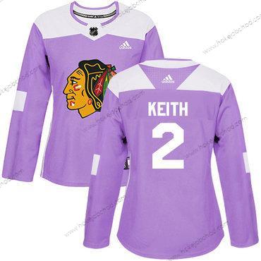 Adidas Žena Chicago Blackhawks #2 Duncan Keith Nachový Autentické Bojuje proti rakovině Sešitý NHL Dres