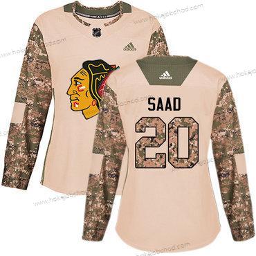 Adidas Žena Chicago Blackhawks #20 Brandon Saad Camo Autentické 2017 Veterans Day Sešitý NHL Dres