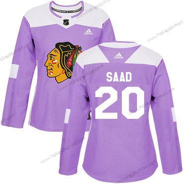 Adidas Žena Chicago Blackhawks #20 Brandon Saad Nachový Autentické Bojuje proti rakovině Sešitý NHL Dres