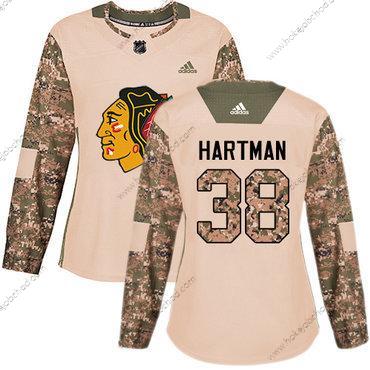 Adidas Žena Chicago Blackhawks #38 Ryan Hartman Camo Autentické 2017 Veterans Day Sešitý NHL Dres