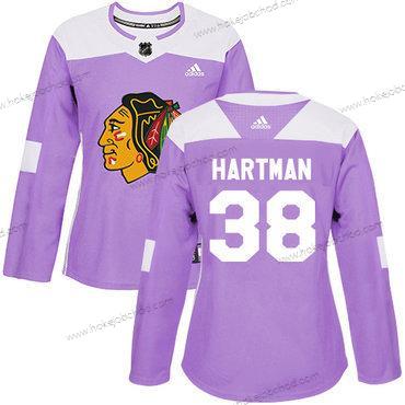 Adidas Žena Chicago Blackhawks #38 Ryan Hartman Nachový Autentické Bojuje proti rakovině Sešitý NHL Dres