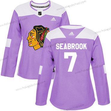 Adidas Žena Chicago Blackhawks #7 Brent Seabrook Nachový Autentické Bojuje proti rakovině Sešitý NHL Dres