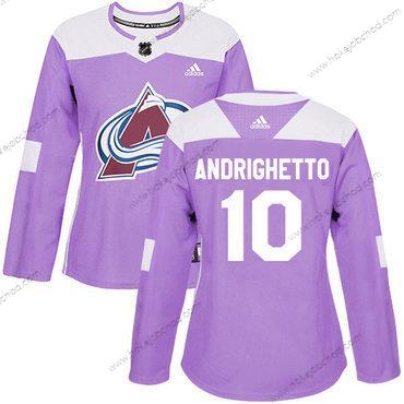 Adidas Žena Colorado Avalanche #10 Sven Andrighetto Nachový Autentické Bojuje proti rakovině Sešitý NHL Dres