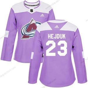 Adidas Žena Colorado Avalanche #23 Milan Hejduk Autentické Bojuje proti rakovině Tréninkový Nachový Dres