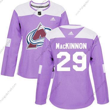 Adidas Žena Colorado Avalanche #29 Nathan Mackinnon Nachový Autentické Bojuje proti rakovině Sešitý NHL Dres