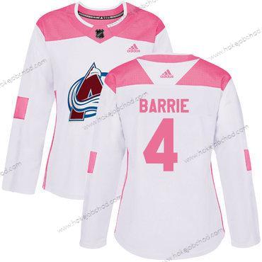 Adidas Žena Colorado Avalanche #4 Tyson Barrie Bílý Růžový Autentické Sešitý NHL Dres