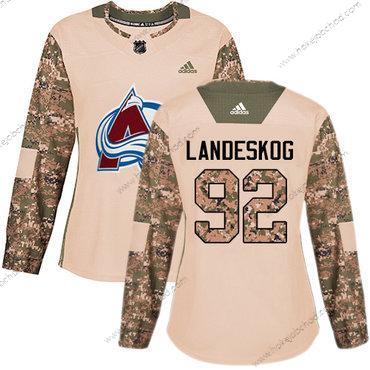 Adidas Žena Colorado Avalanche #92 Gabriel Landeskog Camo Autentické 2017 Veterans Day Sešitý NHL Dres