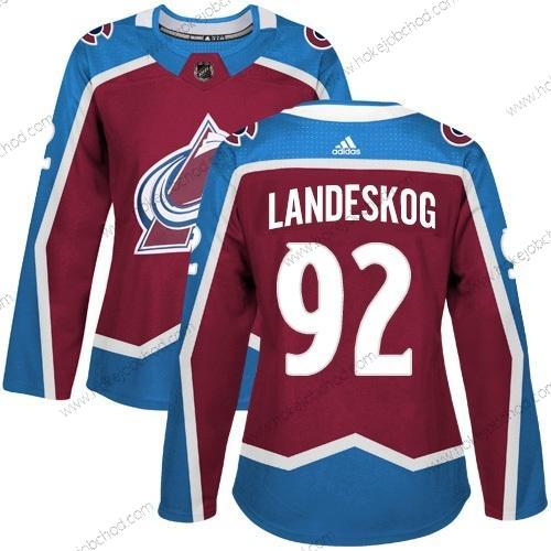 Adidas Žena Colorado Avalanche #92 Gabriel Landeskog Domácí Červené Autentické Sešitý NHL Dres