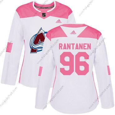 Adidas Žena Colorado Avalanche #96 Mikko Rantanen Bílý Růžový Autentické Sešitý NHL Dres