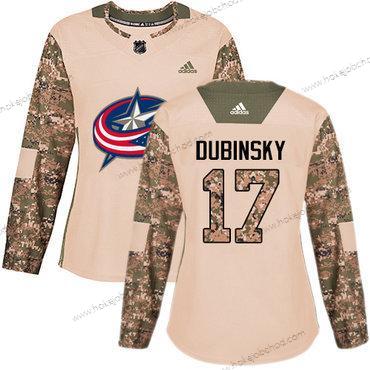 Adidas Žena Columbus Blue Jackets #17 Brandon Dubinsky Camo Autentické 2017 Veterans Day Sešitý NHL Dres