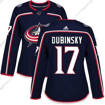 Adidas Žena Columbus Blue Jackets #17 Brandon Dubinsky Námořnictvo Modrý Domácí Autentické Sešitý NHL Dres