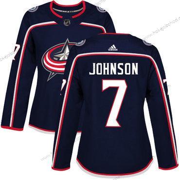 Adidas Žena Columbus Blue Jackets #7 Jack Johnson Námořnictvo Modrý Domácí Autentické Sešitý NHL Dres